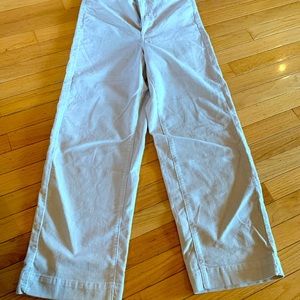 Everlane cord wide leg cropped pants.
